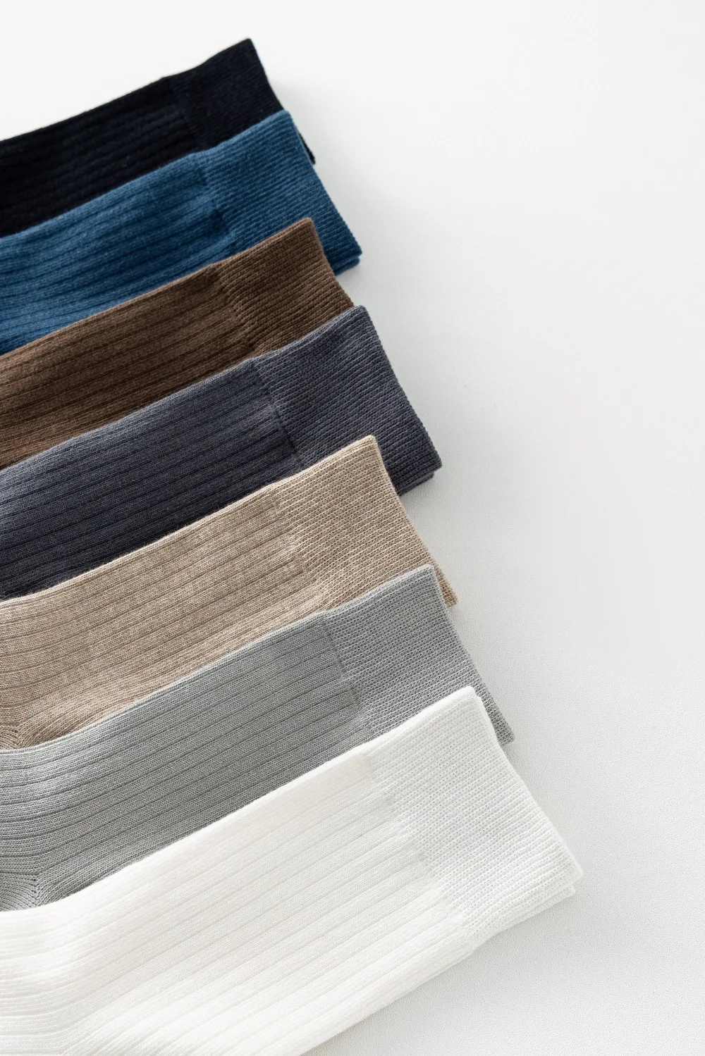 wholesale cotton ribbed socks thick custom solid color comfortable dress business socks