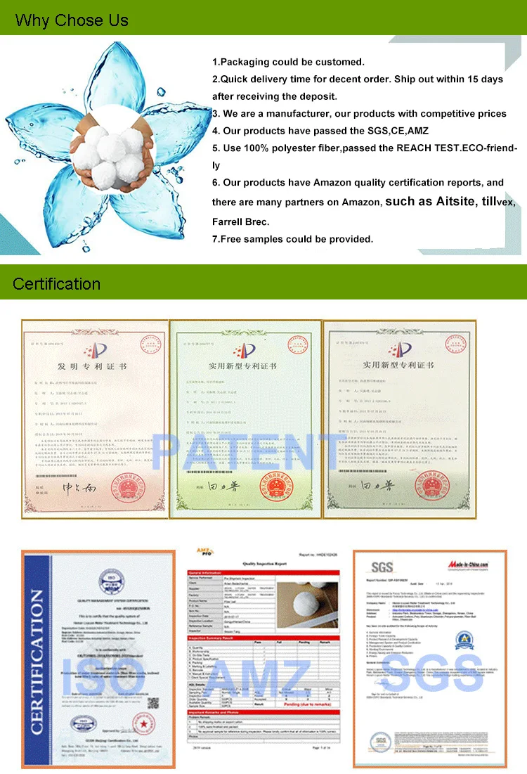 Swimming Pool 700G Replace Sand Water Filter Fiber Ball Filter Media  For Water Cleaning