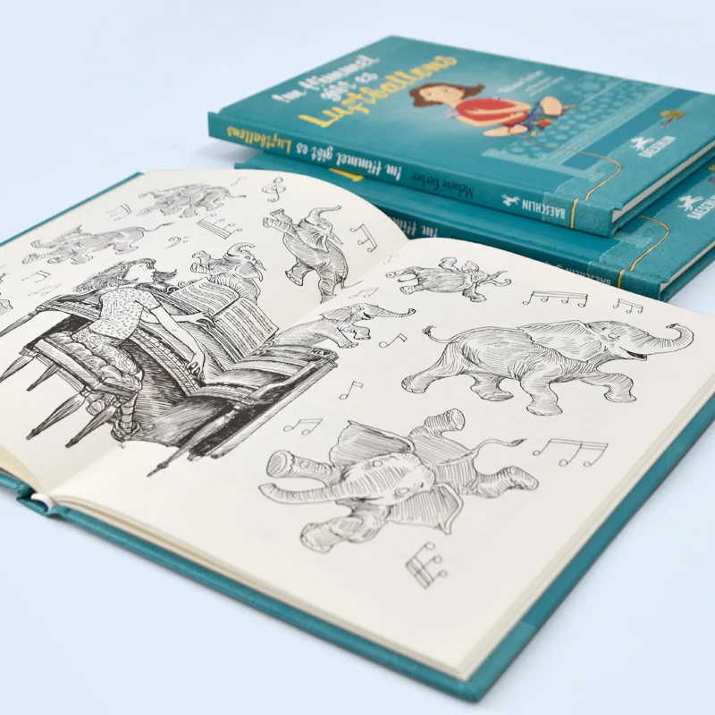 Высококачественная детская книга в твердом переплете с черными чернилами для внутренних страниц