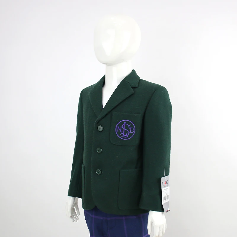  Hot Product kids Green classic school uniform custom wool fabric