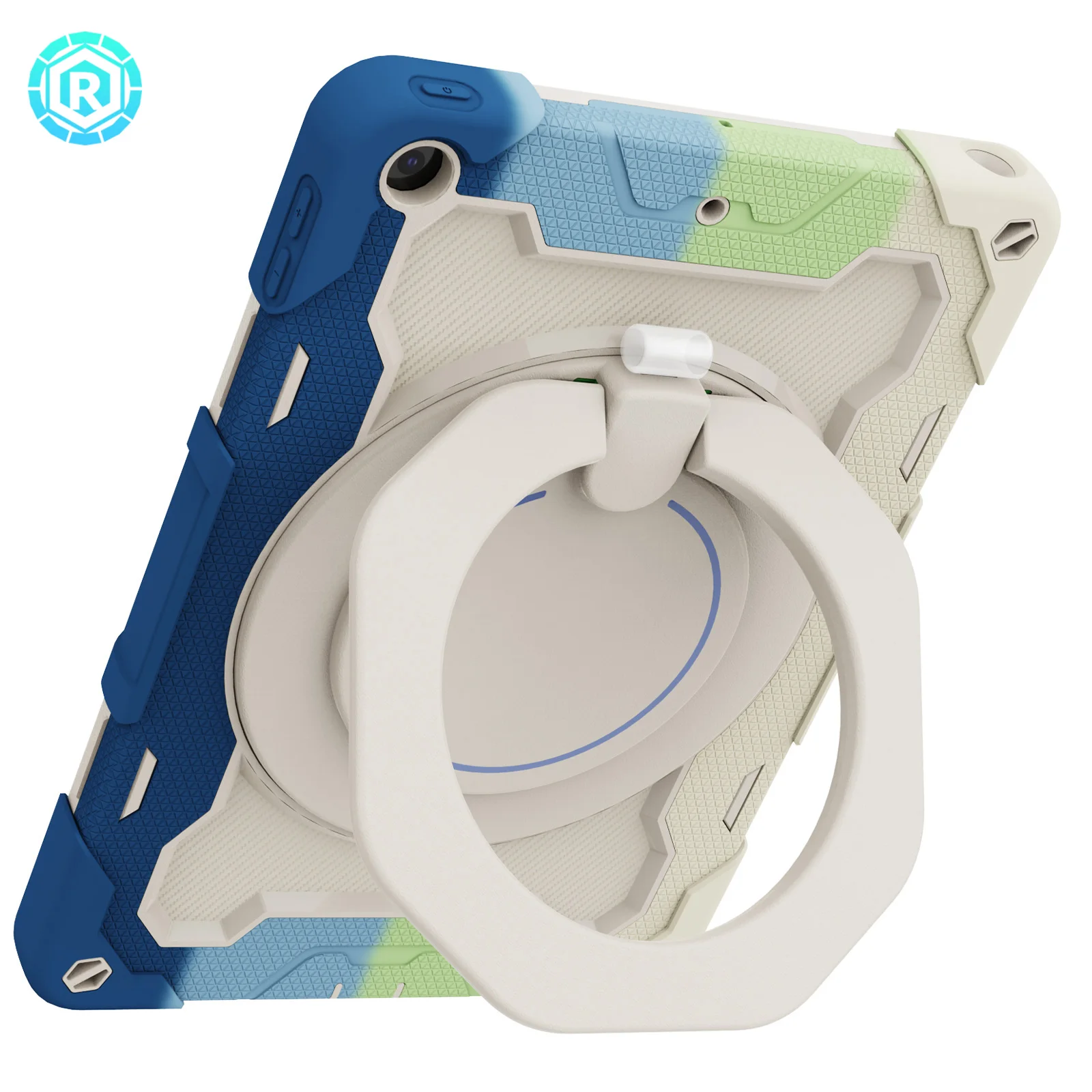 Shockproof tablet case for Ipad 10.2 2021 with shoulder strap with PET Screen film Hard Kickstand 2 in 1 tablet cases for ipad