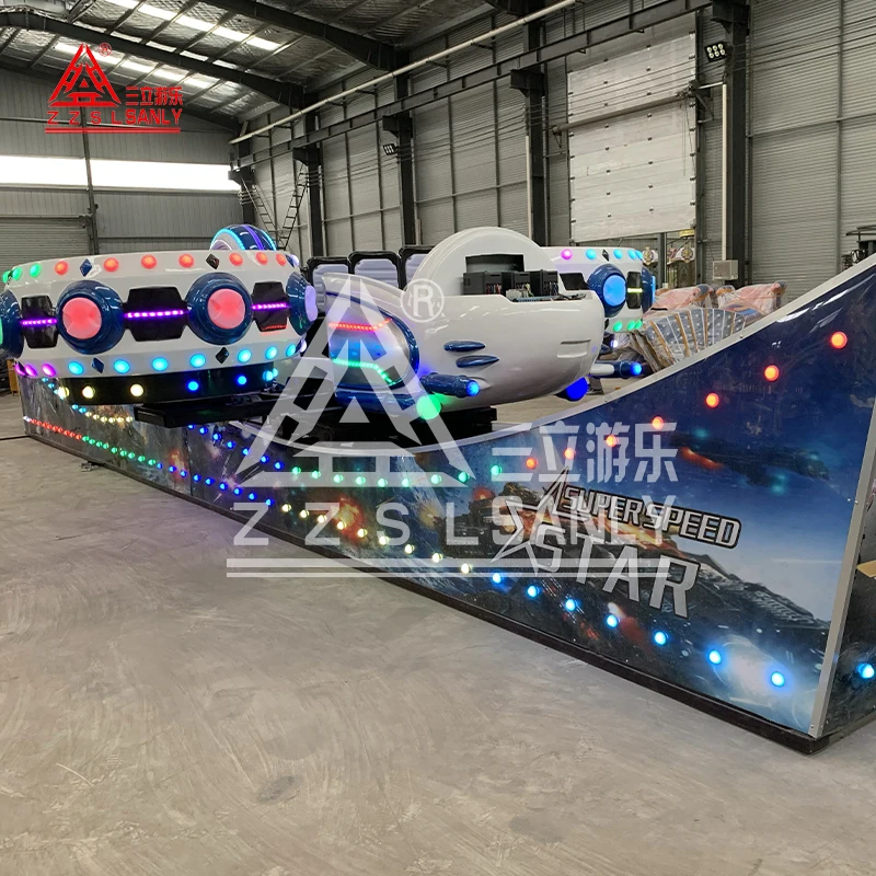 Amusement Attraction  Era Spin Car Double Wave UFO Flying Car Trailer Mounted Crazy Flying Car Ride For Sale