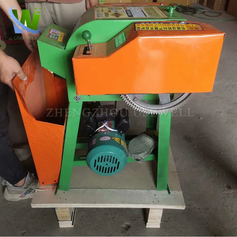 Agricultural animal feed food corn maize grass hay silage chaff cutter machine with diesel engine
