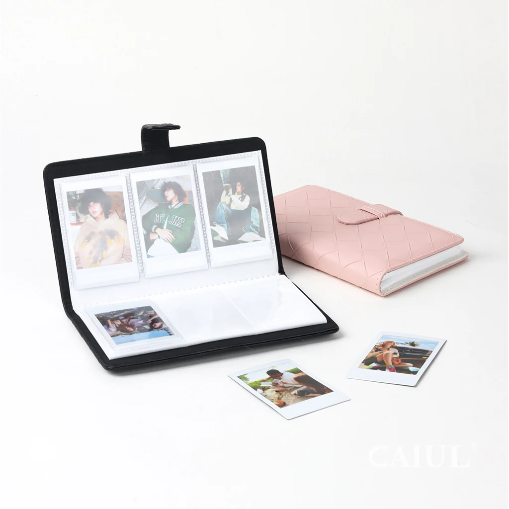 Pink Black Woven Pattern Home Decor Album Photo Weeding PU Leather mini photo album for fujifilm instax mini 11 flim