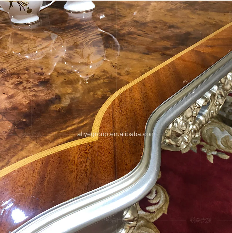 Роскошные твердой древесины классическая журнальный столик мебель для гостиной MBK-1291