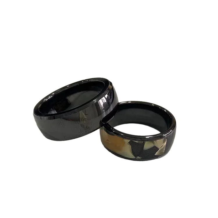 Custom 13.56mhz Programmable Ceramic NFC Smart Ring  For Android