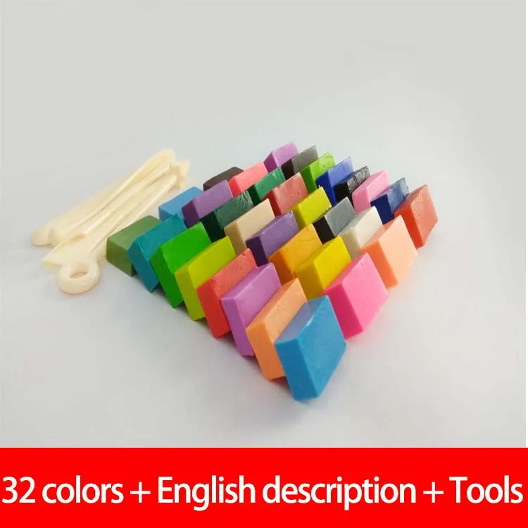 HEBEIER 50 ярких цветов стебель обучающий Diy формовочный набор невысыхающая глина для моделирования