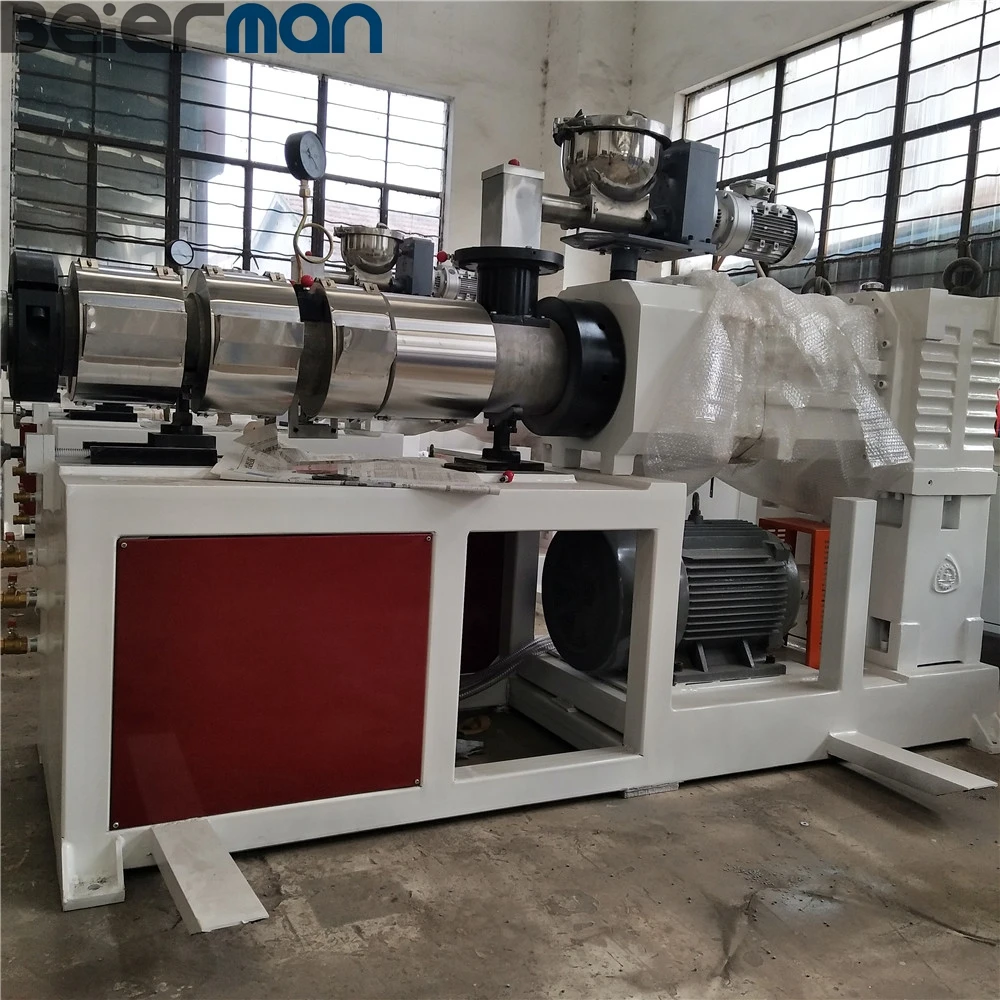 Good Price High Output Conical Twin Screw Extruder Machine PVC WPC Products Extruder For Pipe and Profile