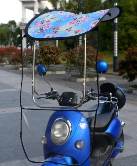 2020 New Wonderful Detachable Foldable Electric Car Shelter 7 Character Car Pent Winter Motorcycle Windshield