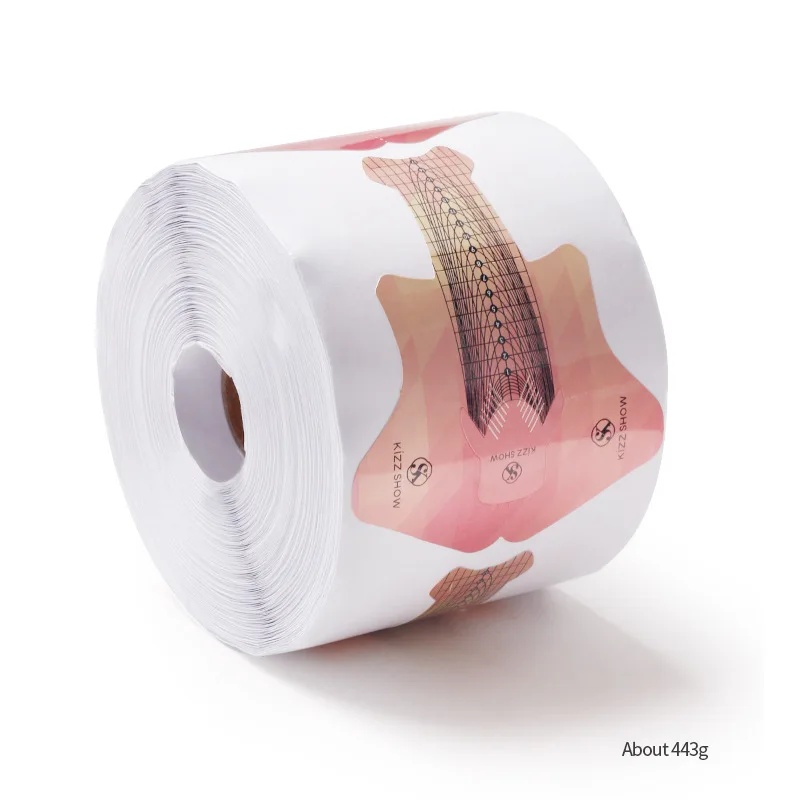 2 In 1 Self Adhesive Manicure Acrylic Long Detachable Fish UV Gel Extension Paper Nail Art Form