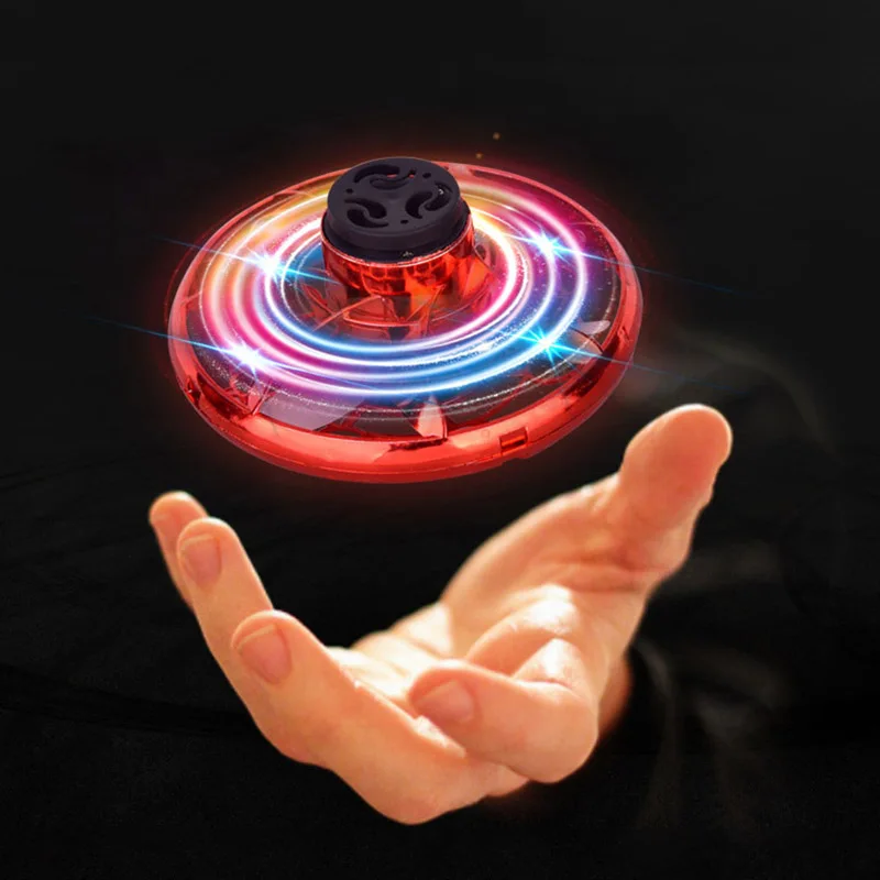 Juguetes Voladores Led Finger Fidget Drone Hand Control Spinning Top Mini Rotate Dron Tricked-out Gyro Ufo Spinner Flying Toy