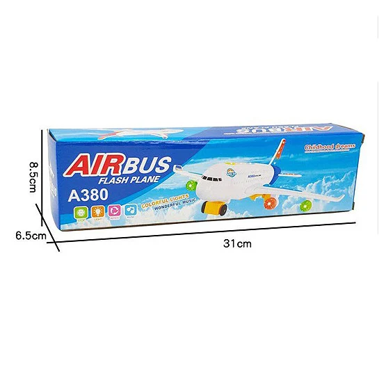 High Quality Plastic Aircraft Model Toy Electric Universal Airplane Toy With Music and Light