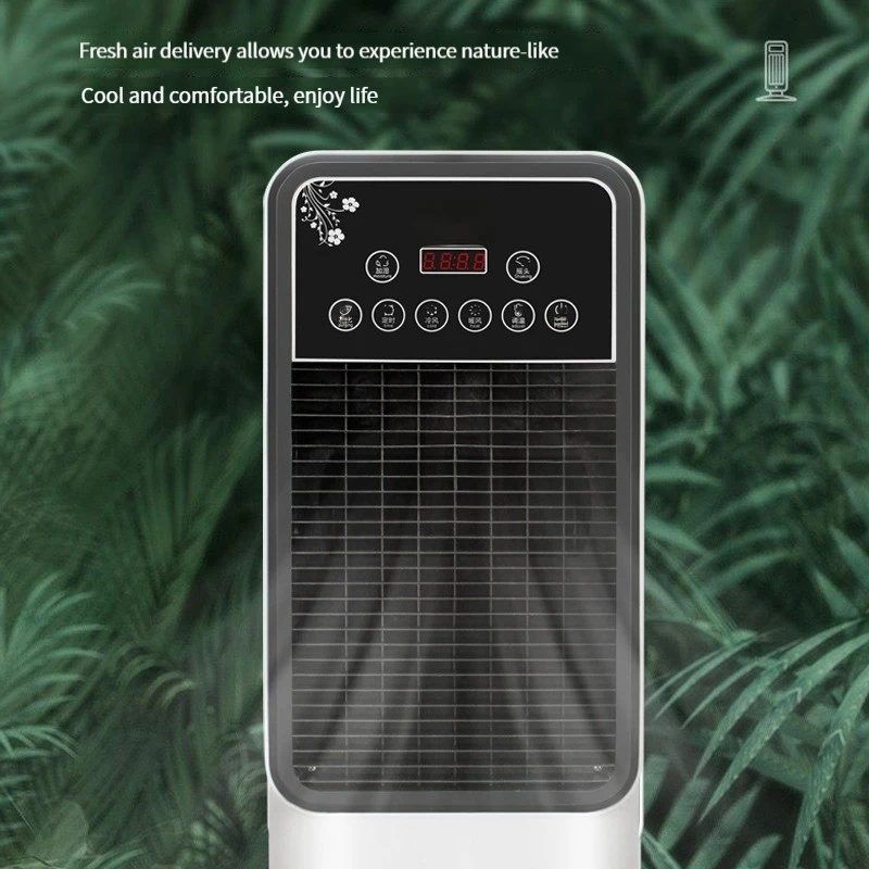 Customized ABS Remote Control Touch CNC Display Floor Portable Heating And Cooling Air Conditioner Fan