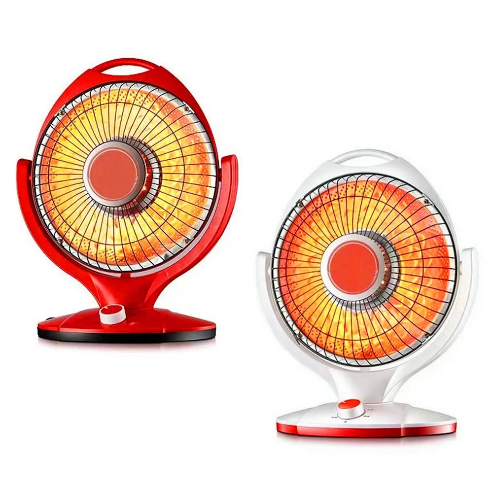 Fan Shaped Electric Heater Household Halogen Heater Home Indoor Use Carbon Fiber Table Heaters 600W