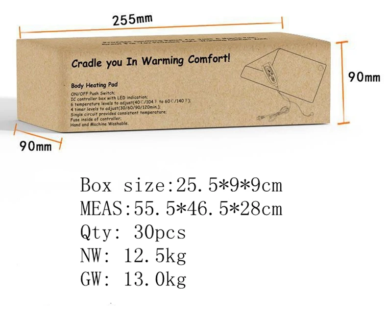 Original stock electric heating pad switch for neck and shoulders back pain