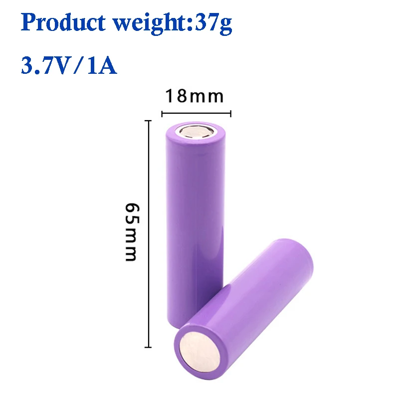 18500 Rechargeable Lithium battery 800 mAh 1600mAh 2000 mAh Lithium Battery