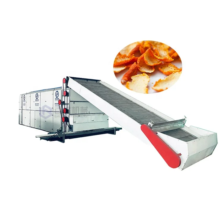 Multi layers Commercial Automatic Food Fruits Vegetables herbs Dehydrator Continuous Mesh Belt dryer Cassava Processing Machines