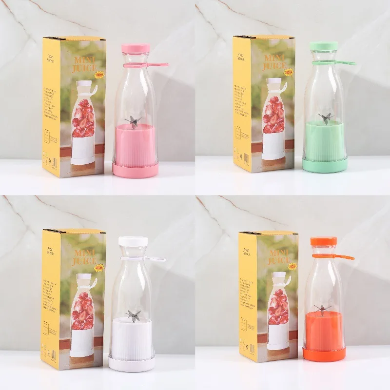 Rechargeable Mixers Fresh Fruit Juicers Blue/Pink Usb Portable Juicers Bottle Mini Fast Electric Portable Smoothie Ice Blender