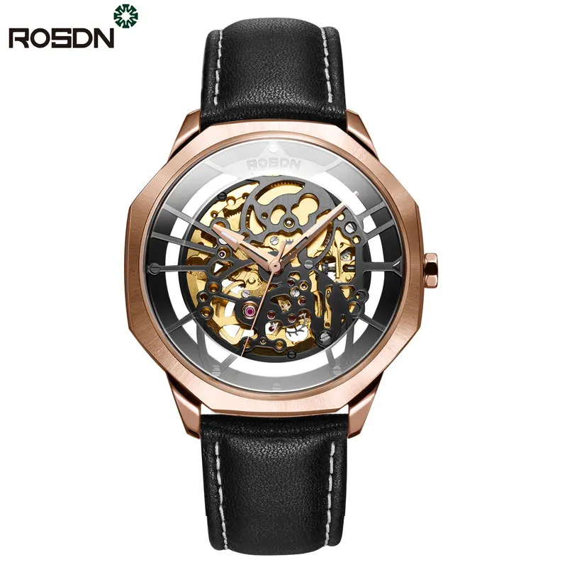 Rosdn 2623 Custom Logo Elegant Luxury Brand All Skeleton Automatic Mechanical Men Watches (1600148269613)