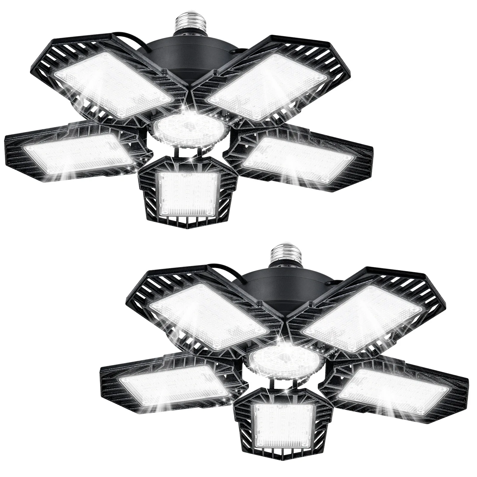 High Quality High Bay Light 5 Foldable Leaves Adjustable LED Garage Light For Warehouse Workshop