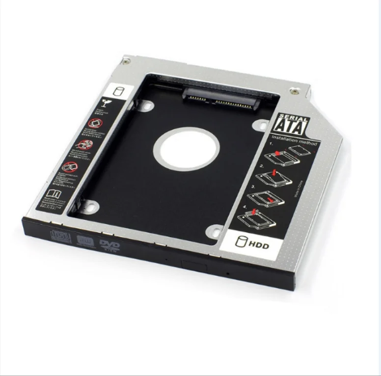 HDD Caddy 9.5mm SATA to SATA Hard Drive Adapter For Laptop Universal CD/DVD