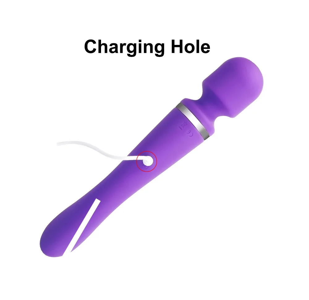 Double Head 10 Frequency Vibration Massager Women AV Wand Vibrator Vibrating Massage Wand Sex Toy