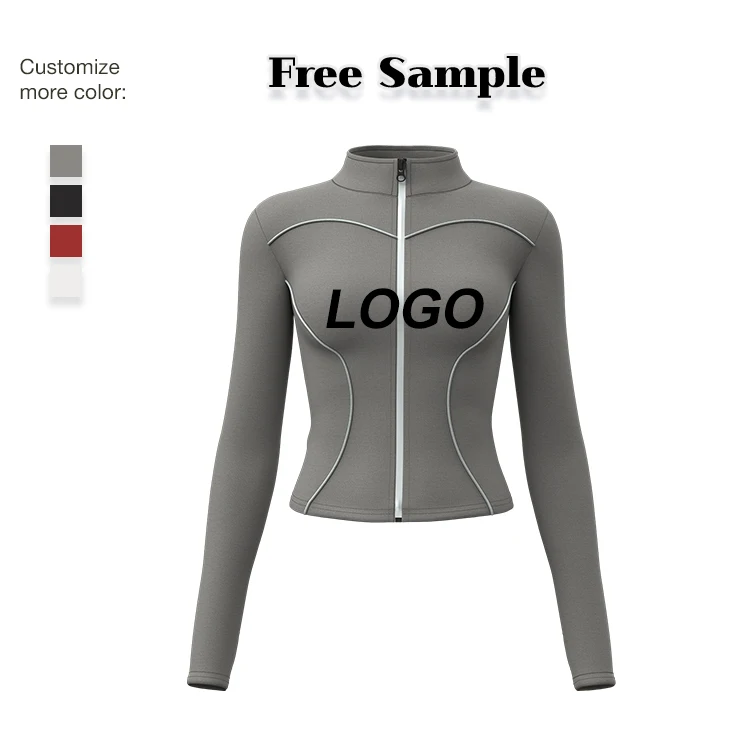 Windproof New Female Yoga Sport Wear Running Seamless Goddess Yoga Wear Premium Quality Yoga Jacket White