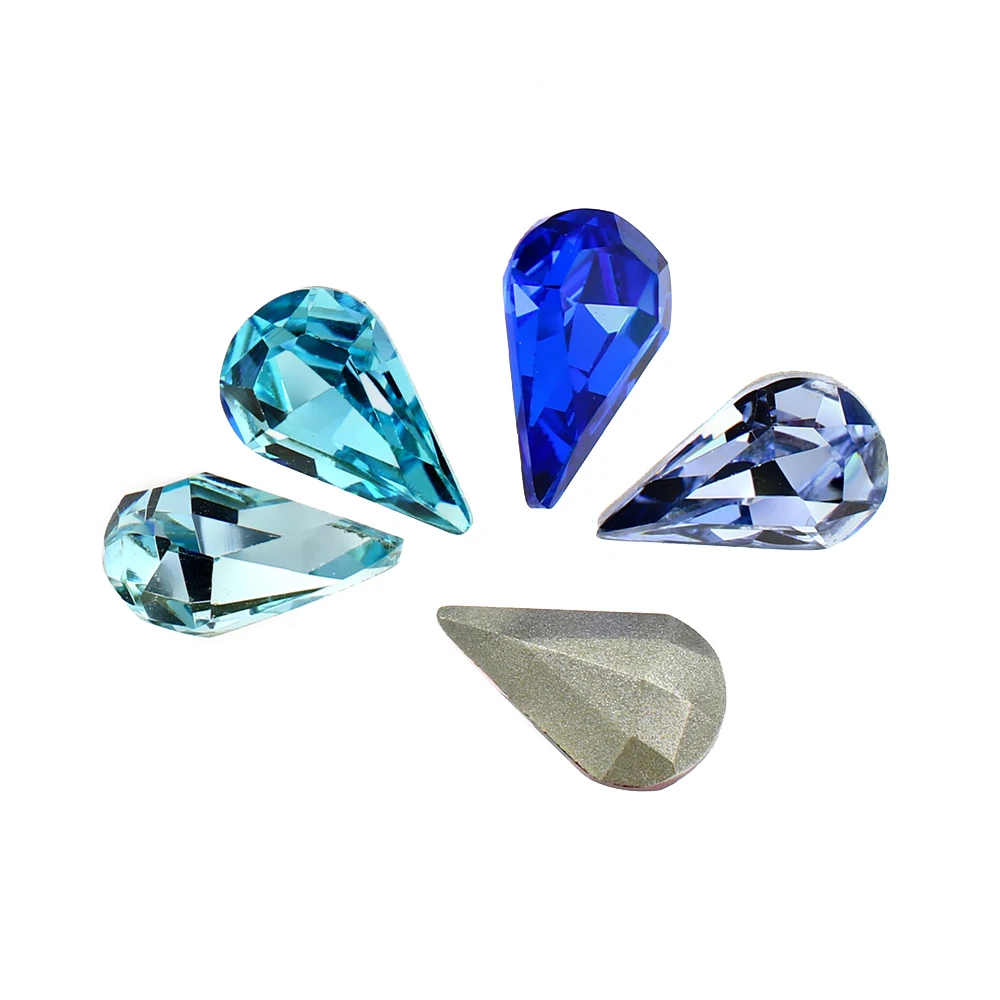 premium peridot drop Jewelry Accessories K9 crystal point back loose stone jewelry crystal element