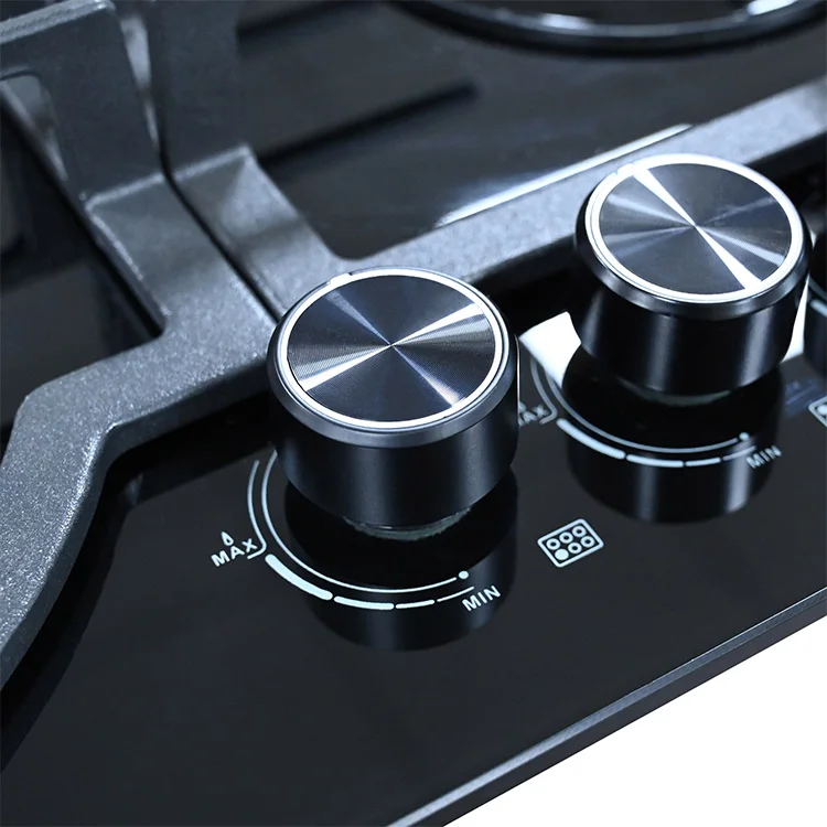 Household gas cooker reasonable price modern novel design gas stove 6 burners stainless steel electric glass top gas stove