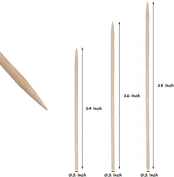 Bamboo Plant Stakes,Wood Plant Supports,Natural Bamboo Sticks for Plants Wooden Sign Posting Garden