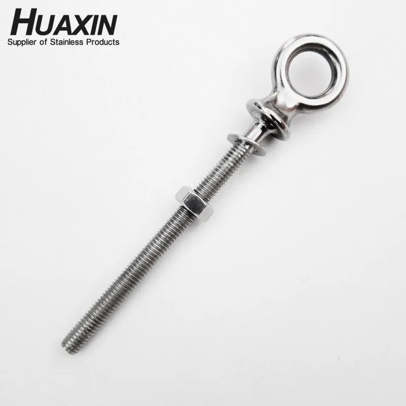 High Quality Exported AISI316 Stainless Steel Long Lifting Shoulder Eye Bolt M6*40 Pack Of 10pcs