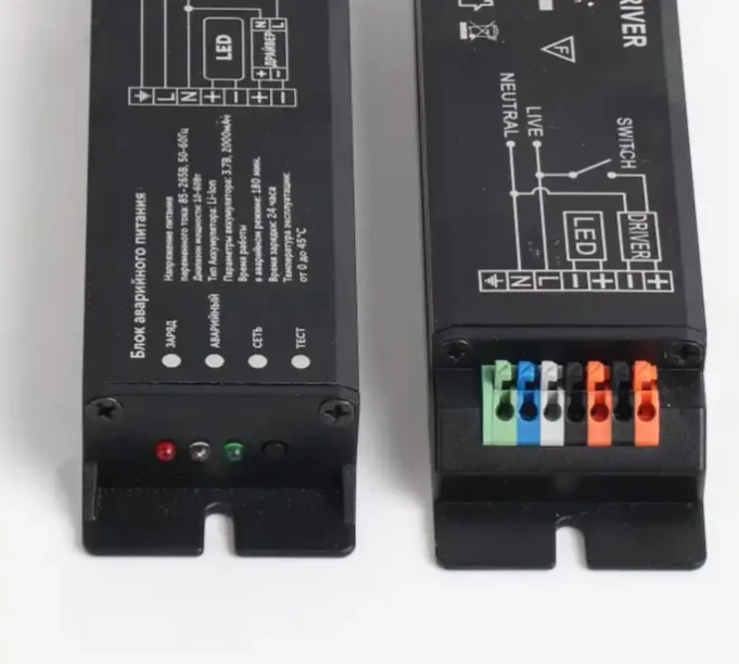 60W Dimmable 24V KVI Emergency LED Driver 3-Hour Emergency LED Lighting Aluminum Material 12V Input Voltage 3A Output Current