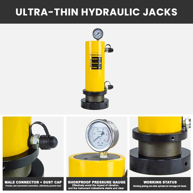 RR-50200 50Ton 200mm stroke lock nut hydraulic press cylinder