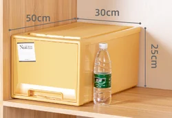 Drawer type underwear drawer plastic transparent Pure household clothes Organizer closet Sundries Sorting Storage box Bins