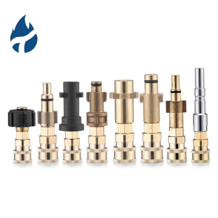High Pressure Washer Parts Quick Connecting Brass Copper Fittings Quick Release Snow Foam Lance Adapters