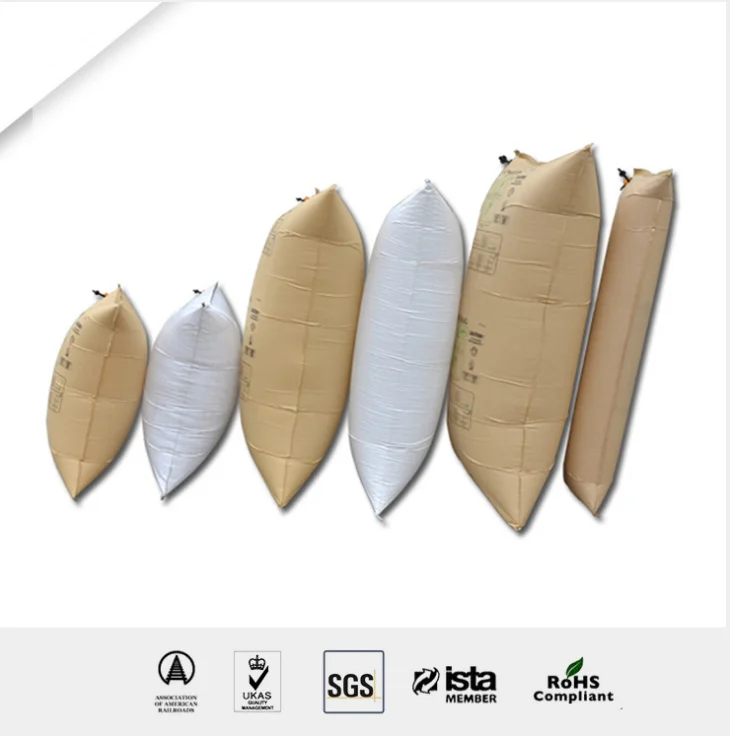 custom void filler shockproof kraft paper air bag pressure protection bubble container transport  Container inflatable bag