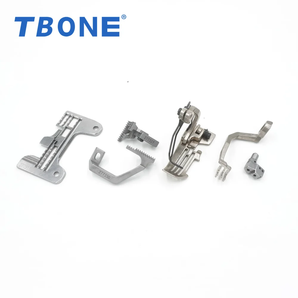 Pegasus EXT Jack798  synchronous overlock sewing machine gauge set  5th five thread  presser foot needle plate needle clamp feed