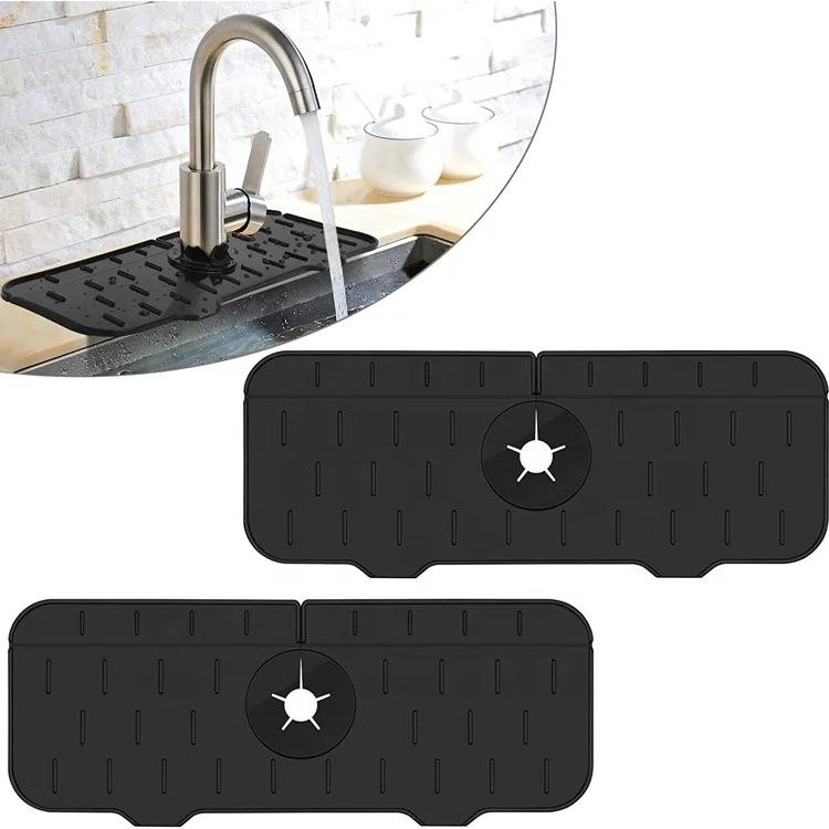 2022 Wholesale Kitchen Faucet Sink New Silicone Mat Anti-splash Pad Kitchen Gadget Tool Silicone Faucet Mat For Kitchen Sink