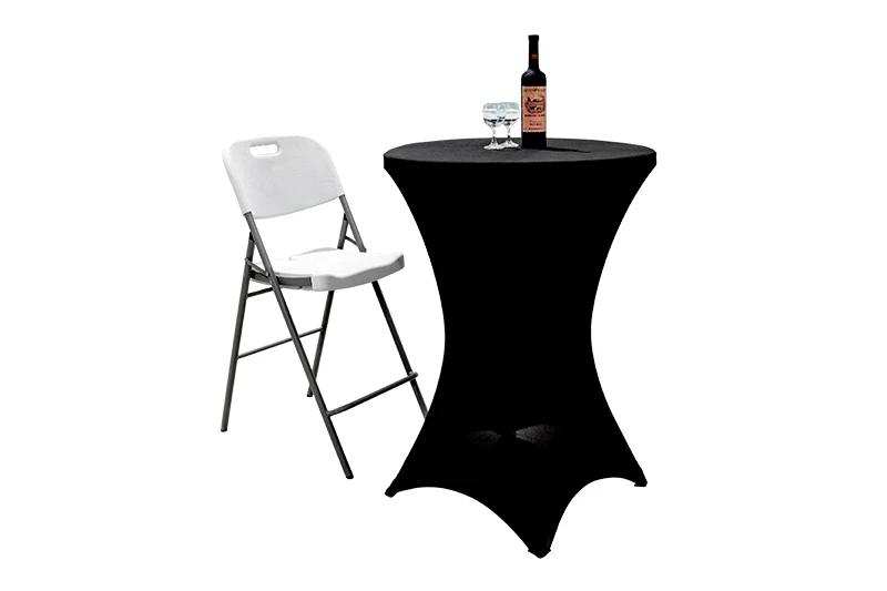 Wholesale durable HDPE  80*110CM Outdoor round banquet plastic portable bar tables