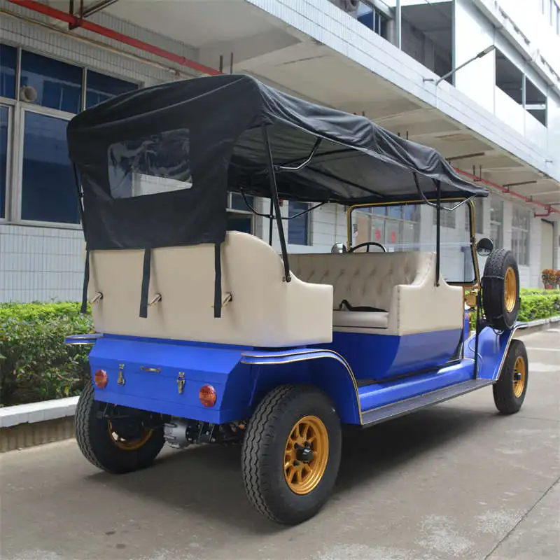 2022 CE approved street legal 48V battery maintenance free electric sightseeing tourist bus  classic vintage car