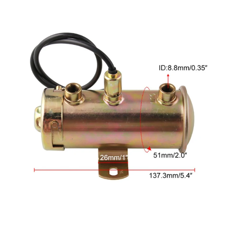 Hot Selling Auto Parts Car Refit Universal Copper And Plastic Electric Fuel Pump Diesel Pump 12v General Diesel Pump