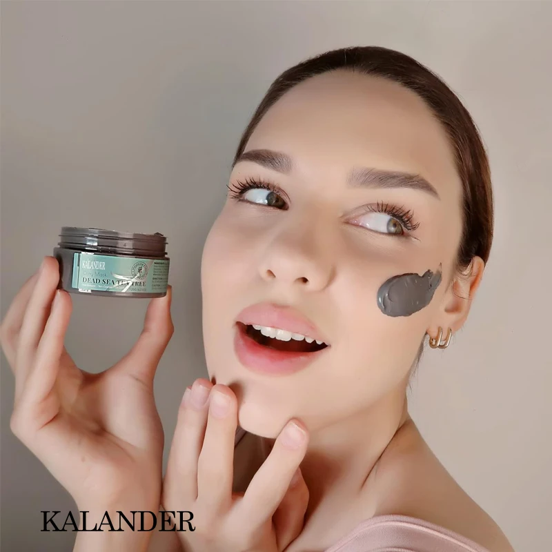 Organic Tea-Based Clay  Face Nose Neck-Whitening Acne-Fighting Cream Hyaluronic Acid Vegan Ingredients Moisturizing Dry OEM