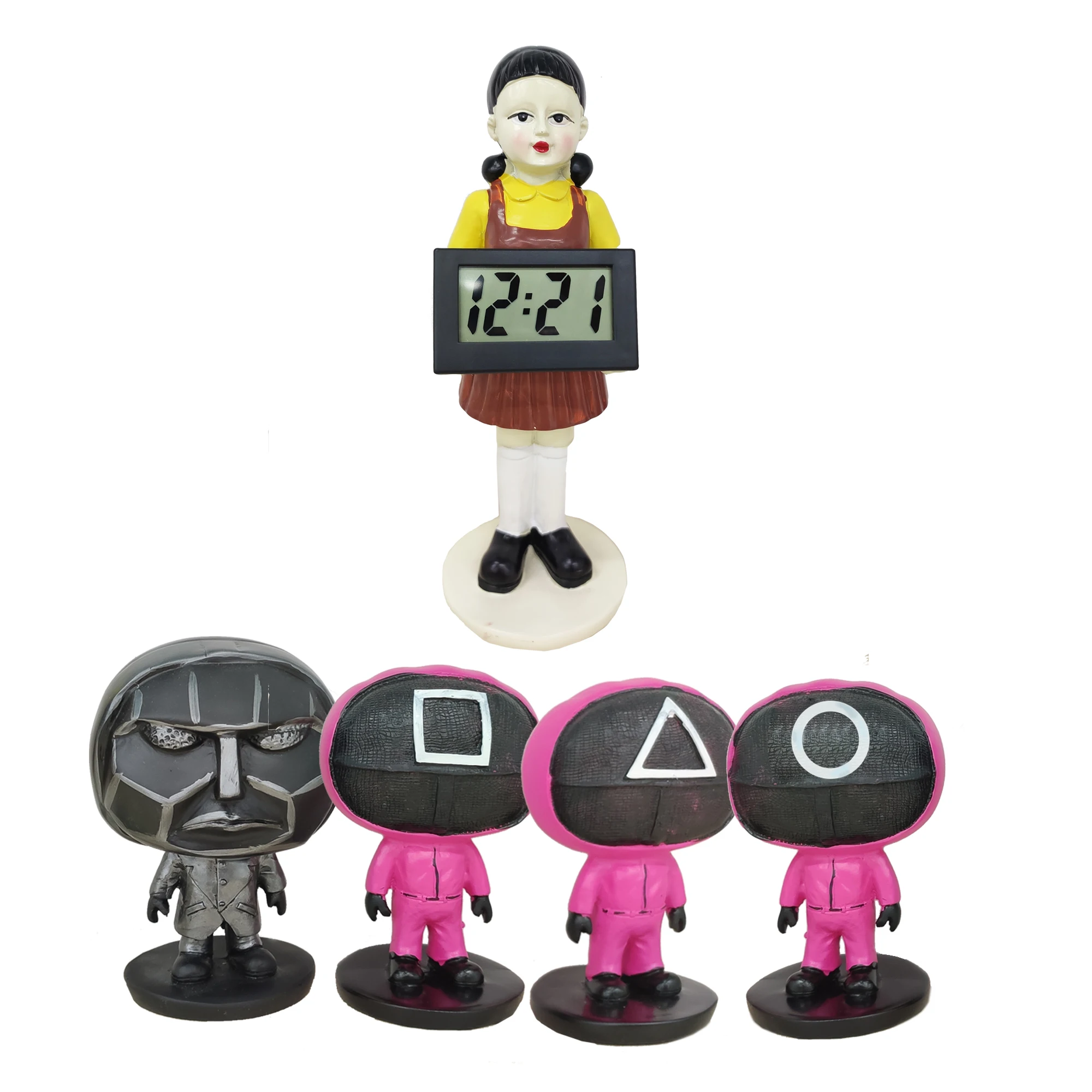 Low MOQ Instock Korean Popular Movie Squid Game Toys Masked Man Doll Squid Game Figure Toys Squid Game Model