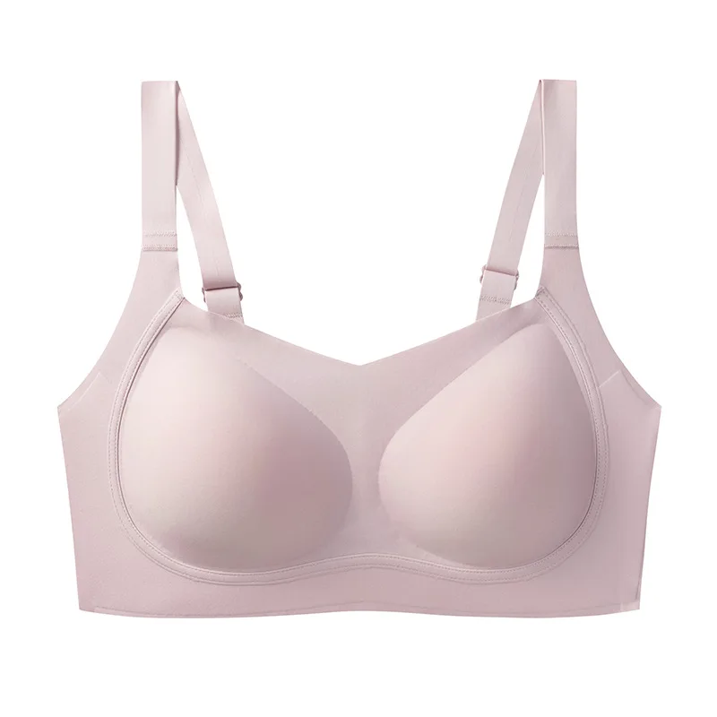 Custom Logo Adjustable Straps Gathered Shaping Beauty Back Comfortable Wireless Thin Seamless Bra