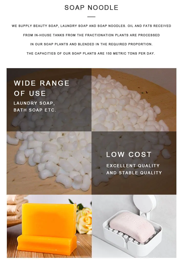 high quality laundry soap noodles 74% 76% 78% tfm supplier in china