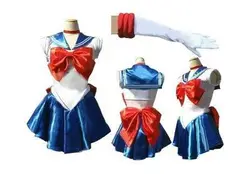 Custom Popular Sailor Moon Mars Mercury Jupiter Venus Red Sailor Moon Costume Cosplay Uniform Fancy Dress Ecoparty