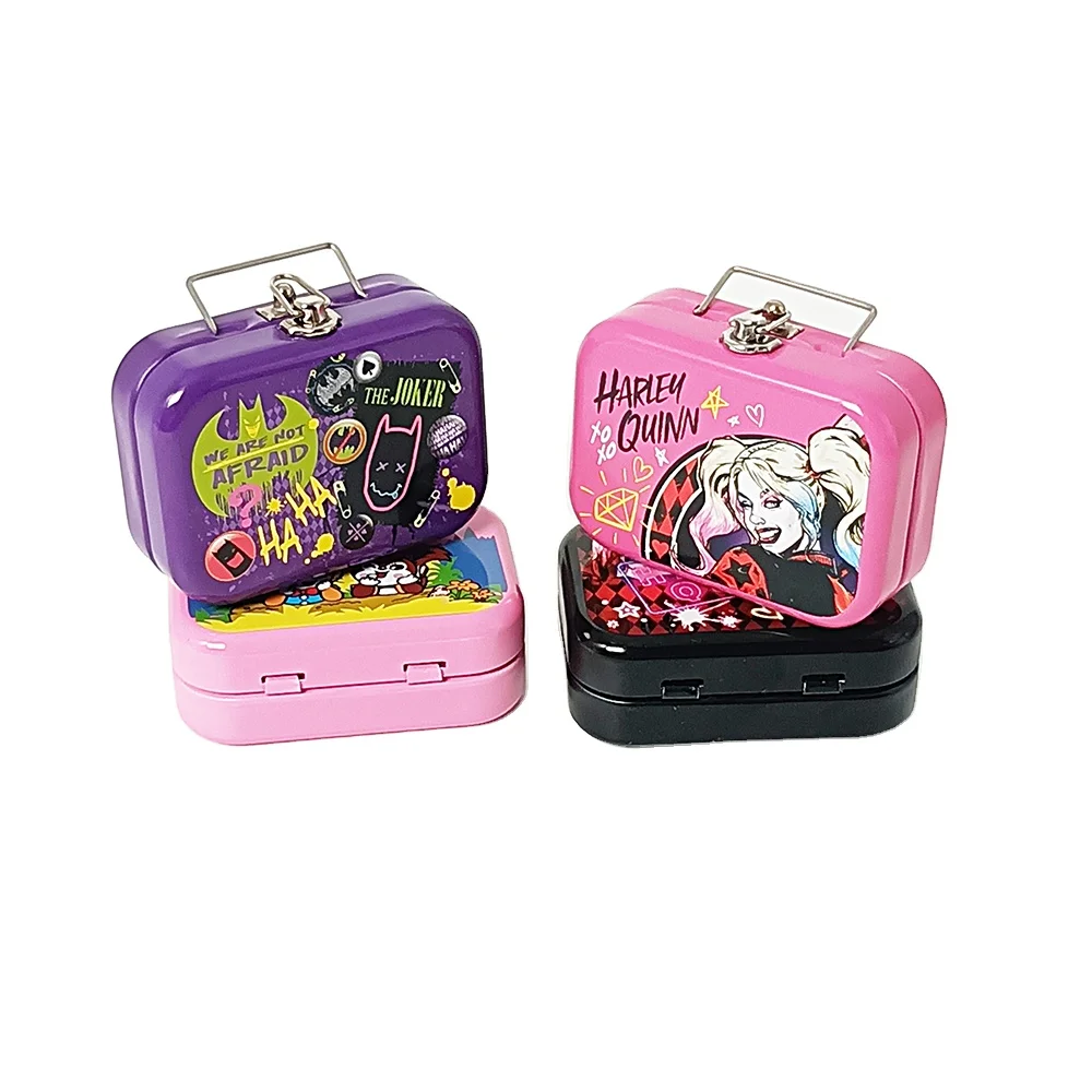 Custom Small Pocket Metal Tin Box Candy Chewing Gum Mint Box With Hinged Lid