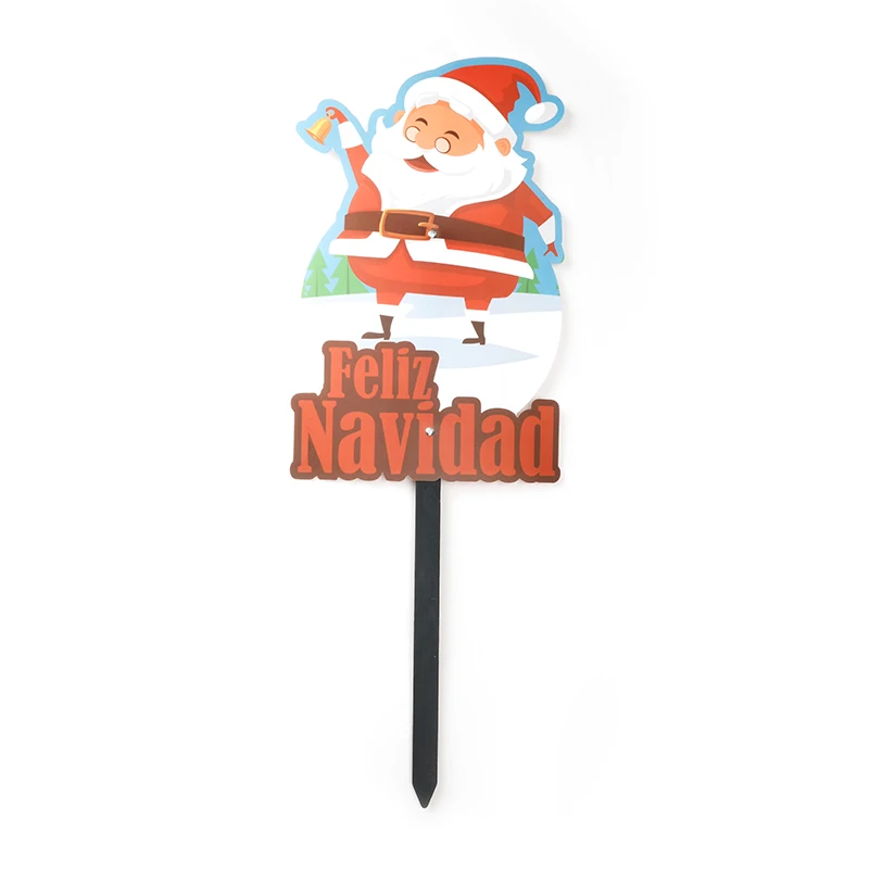 Winter Home Wooden Decorations Reindeer With Christmas Tree Christmas Garden Yard Stake Signs Custom Outdoor Christmas Yard Sign