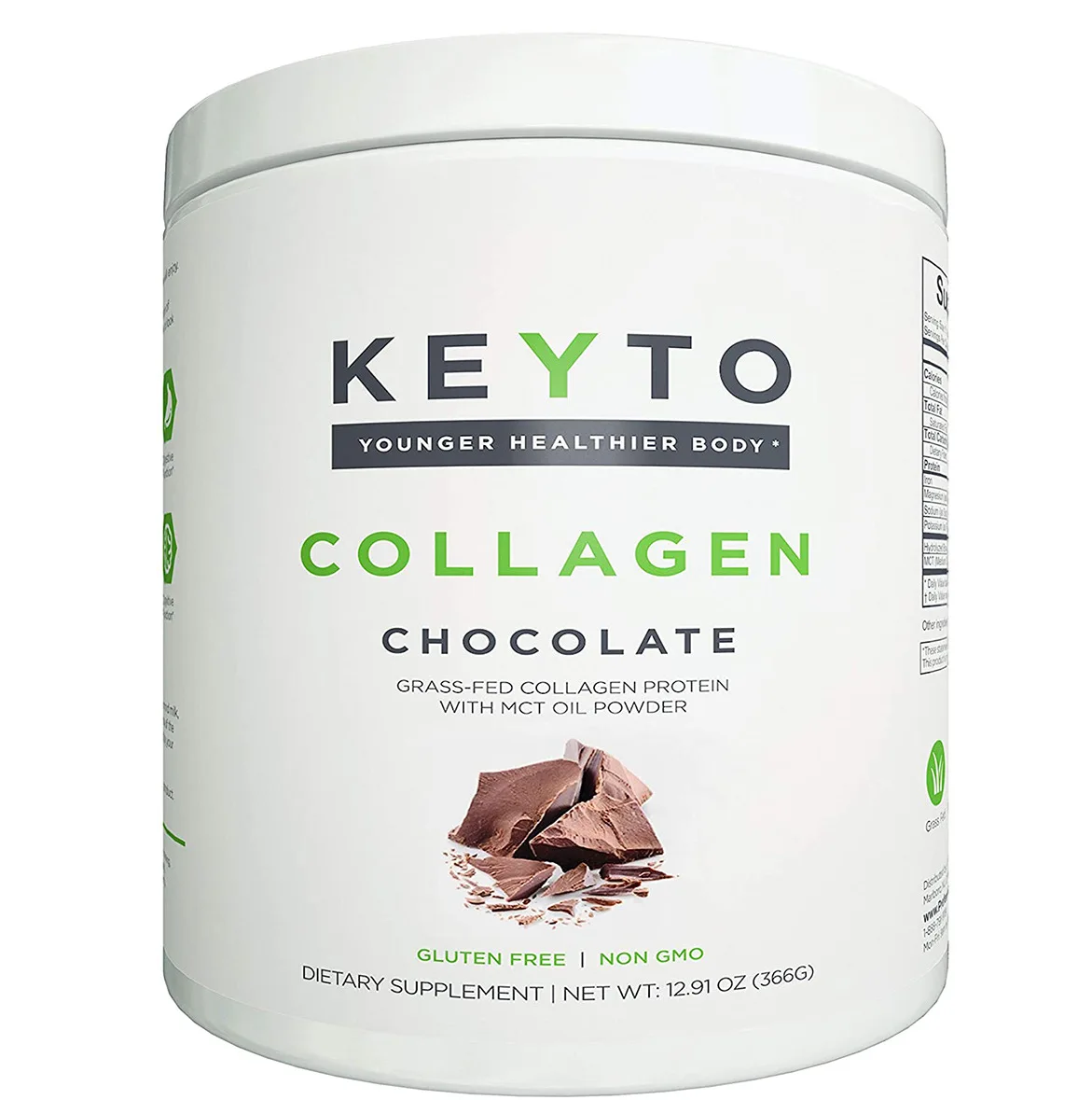 
KeYto Collagen Protein Powder with MCT Oil Multi Supplement Friendly Grass-Fed and Pasture-Raised Hydrolyzed Collagen Peptides 