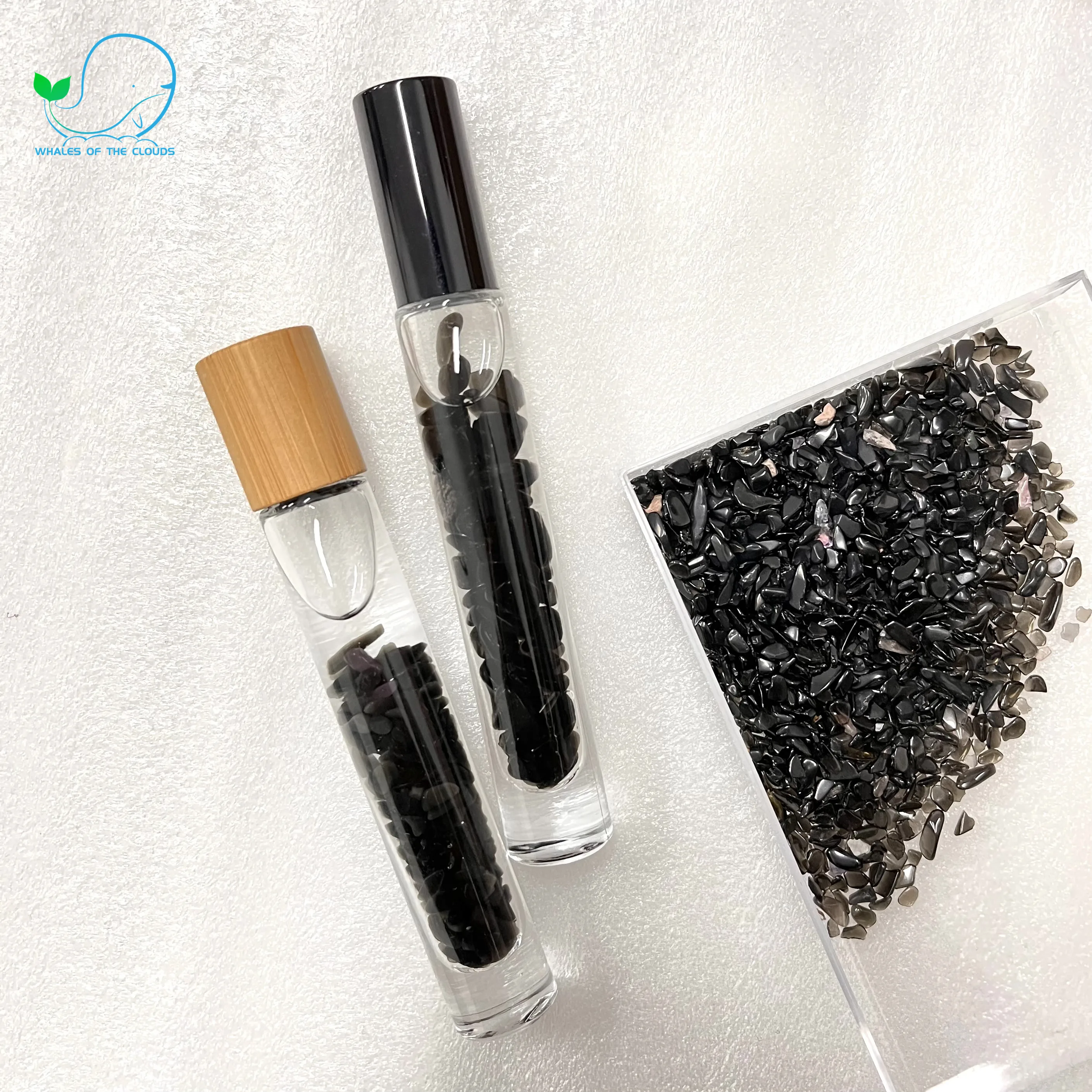 10 ml Portable Skincare Small Order Glass Roller Bottle Transparent  Essential Oil Perfume Glass Roll on Bottle